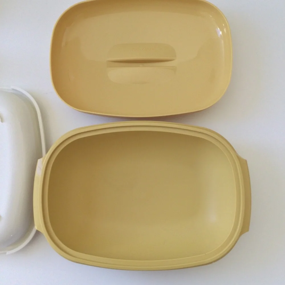 Vintage Tupperware Multi Server Steamer Bowl Set Harvest Gold